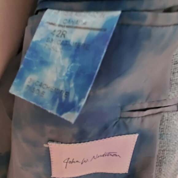 Loro Piana nordstrom cashmere silk sweater jacket blazer blue grey gray 42 L XL - Picture 8 of 11